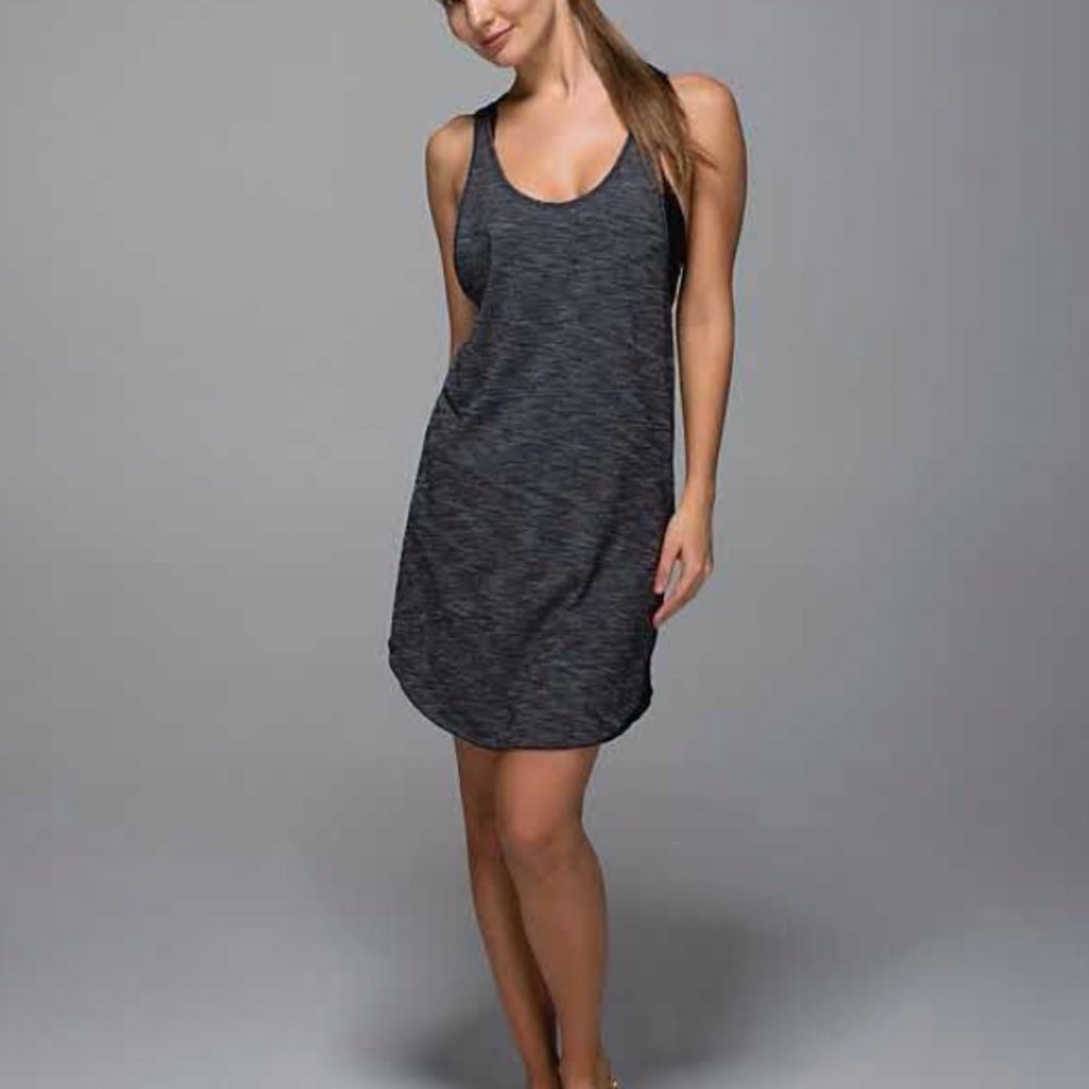 Lululemon Water: Salty Swim Dress Size 6 Heathered Black